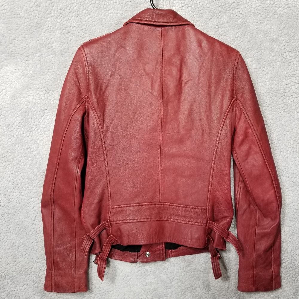 IRO Barby Motorcycle Lamb Leather Jacket Moto Biker Size 1 - Picture 10 of 11